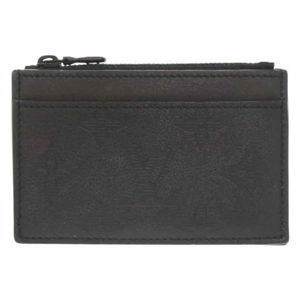 Louis Vuitton Coin Card Monogram Shadow Black Black Case LV